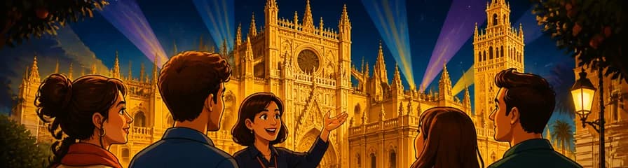 Entrada sin colas a la Catedral de Sevilla, tour guiado nocturno y espectáculo de luces