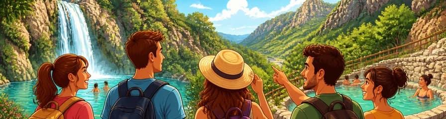 Excursión guiada a las Termas de Montanejos y la Cascada de la Novia con almuerzo, desde Valencia