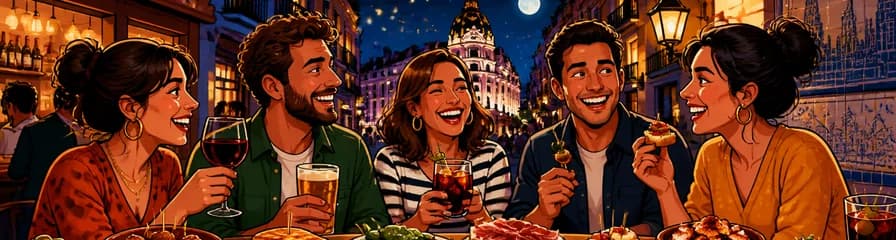 Recorrido guiado nocturno de tapas por Madrid