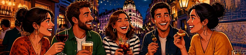 Recorrido guiado nocturno de tapas por Madrid