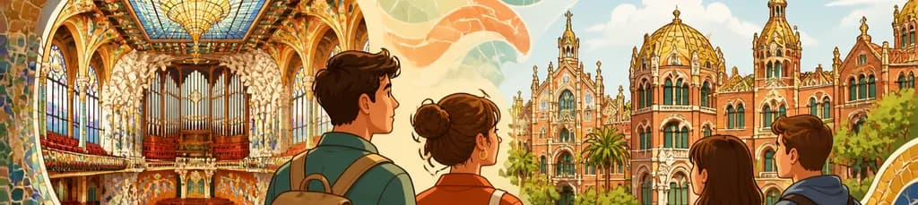 Entrada para el Palau de la Música Catalana y el Recinto Modernista de Sant Pau