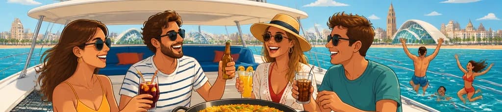Crucero en Catamarán por Valencia con Paella y Bebida Incluida