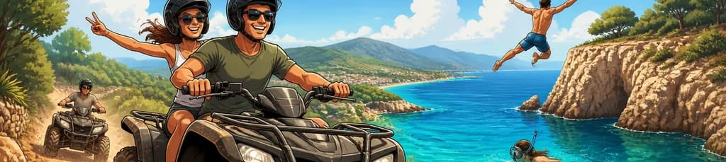 Recorrido Guiado en Quad por Mallorca: Excursión con Snorkel y Salto de Acantilado