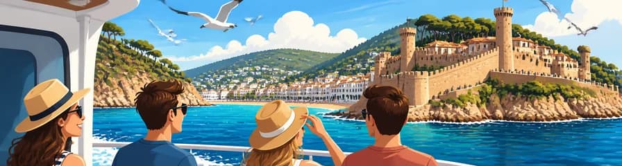 Viaje de ida y vuelta en barco a Tossa de Mar desde Lloret de Mar