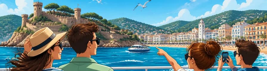 Excursión en barco de ida y vuelta a Lloret de Mar desde Tossa de Mar