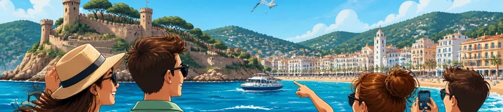 Excursión en barco de ida y vuelta a Lloret de Mar desde Tossa de Mar