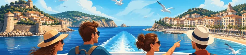Viaje de ida y vuelta en barco a Blanes desde Tossa de Mar