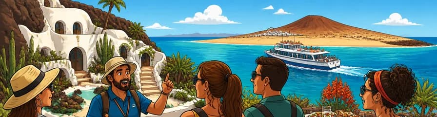 Excursión de un día a La Graciosa y Lagomar desde Lanzarote con almuerzo