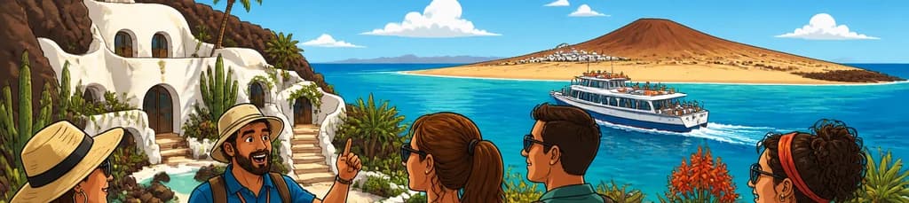 Excursión de un día a La Graciosa y Lagomar desde Lanzarote con almuerzo