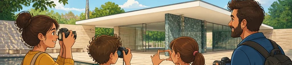 Entrada al Pabellón Mies van der Rohe y taller familiar 'Mira, encuadra, haz clic'