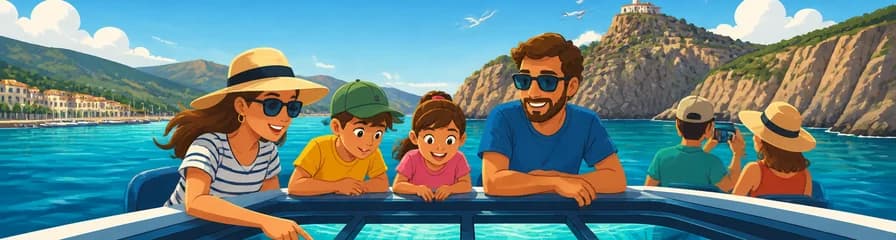 Excursión en barco con fondo de cristal de 2 horas a Cap Norfeu desde Roses o Santa Margarita