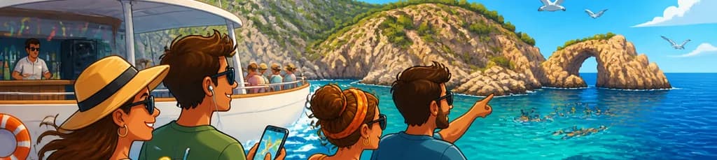 Recorrido en barco por la Costa Brava desde Roses con audioguía y parada para nadar