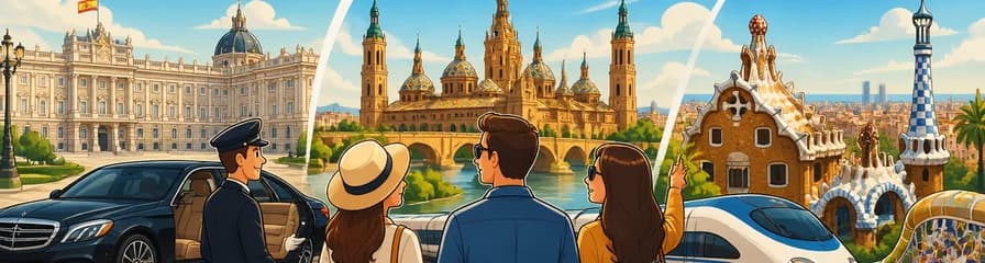 Descubre Madrid, Zaragoza y Barcelona en tours privados con transporte de lujo