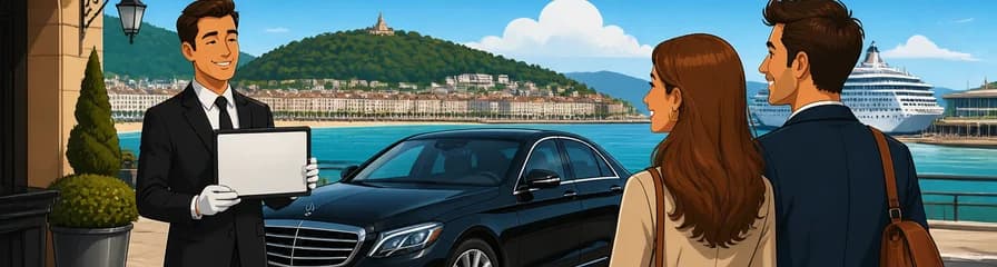 Servicio de traslado privado de lujo: de San Sebastián al puerto de Santander