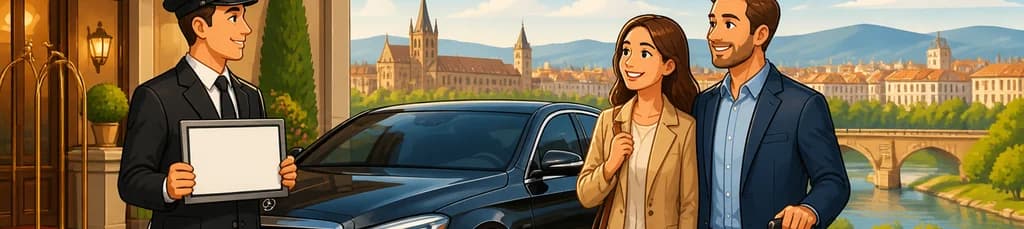 Servicio de traslado privado: de Pamplona a Logroño en coche de lujo