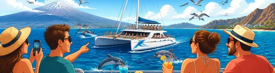 Travesía en catamarán Maxicat por Tenerife: avistamiento de cetáceos, almuerzo y traslados