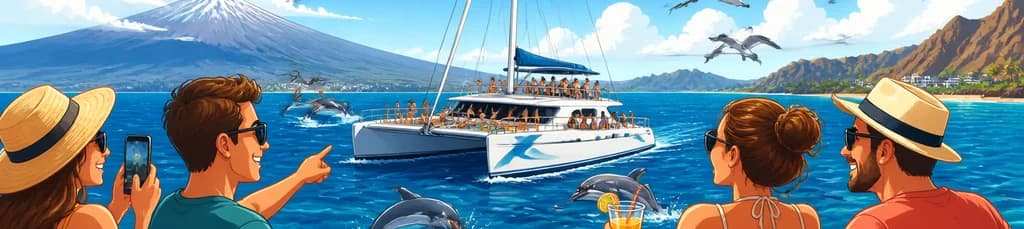 Travesía en catamarán Maxicat por Tenerife: avistamiento de cetáceos, almuerzo y traslados