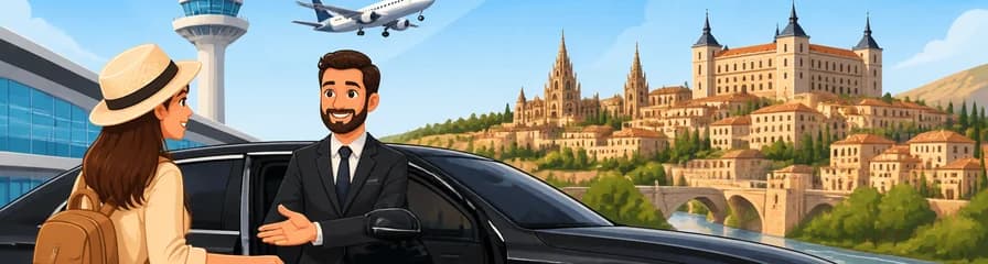 Servicio de traslado privado desde el aeropuerto de Madrid a la ciudad de Toledo