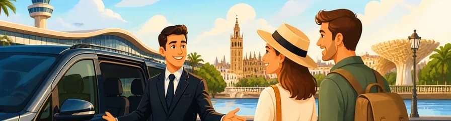 Traslado privado desde el Aeropuerto de Sevilla (SVQ) hasta su hotel en Sevilla a la llegada