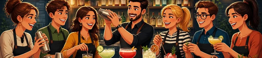 Taller de Mixología para Grupos en la Escuela de Coctelería de Madrid