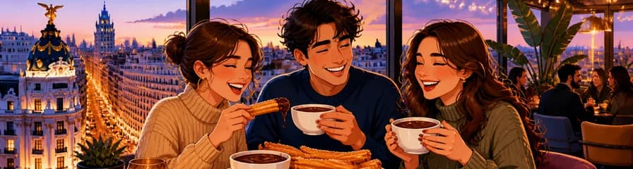 Deleita tus sentidos con churros y chocolate en el cielo de Madrid desde Ella Sky Bar