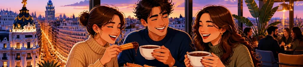 Deleita tus sentidos con churros y chocolate en el cielo de Madrid desde Ella Sky Bar