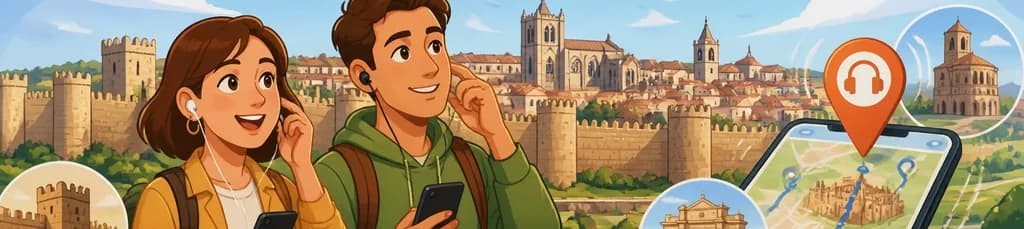 Aplicación con audioguía para rutas autoguiadas por Ávila