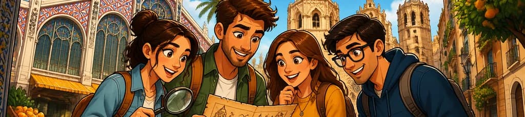 Aventura de búsqueda del tesoro guiada y juego de escape al aire libre en Valencia