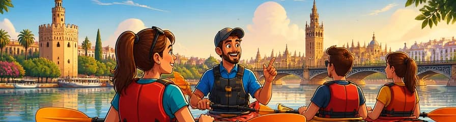 Paseo en Kayak Guiado por el Río de Sevilla con un Experto