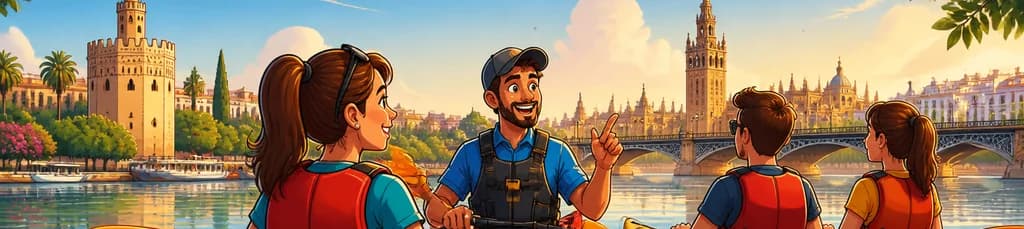 Paseo en Kayak Guiado por el Río de Sevilla con un Experto