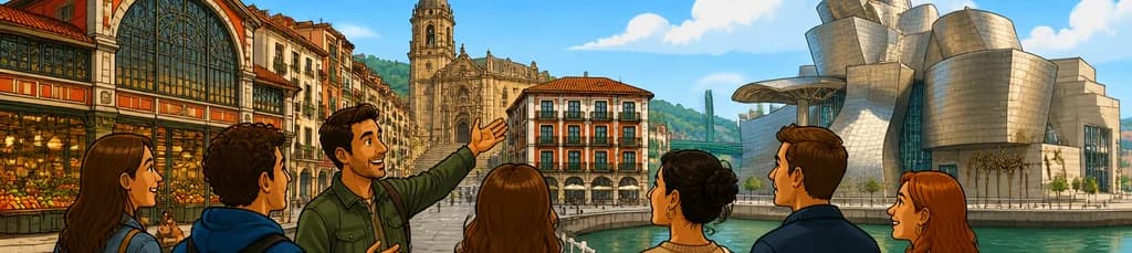 Recorrido privado por Bilbao: Mercado de la Ribera y el exterior del Guggenheim