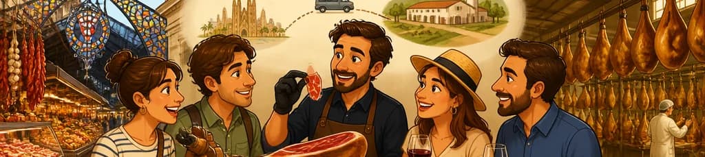 Tour y cata de jamón ibérico: de La Boqueria a la fábrica, en Barcelona