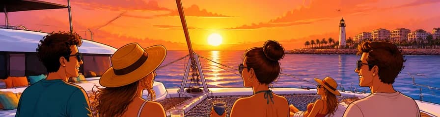 Travesía marítima al ocaso en Torrevieja a bordo del catamarán Apaleo