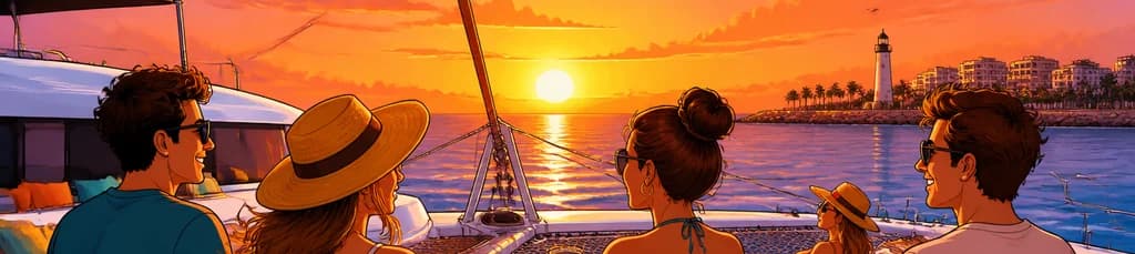 Travesía marítima al ocaso en Torrevieja a bordo del catamarán Apaleo