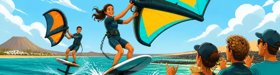 Lecciones de Wing Foil para novatos en Corralejo y Fuerteventura