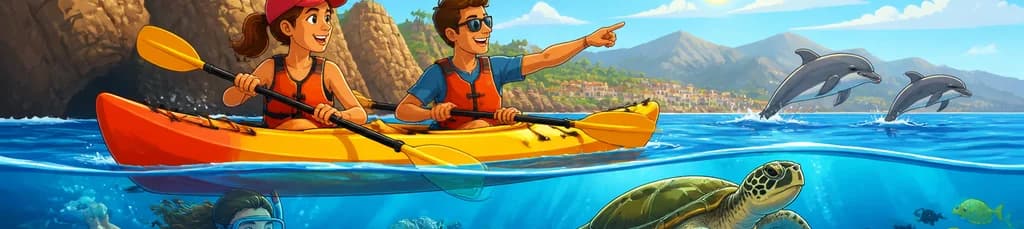 Aventura en kayak y snorkel para el avistamiento de tortugas en Tenerife