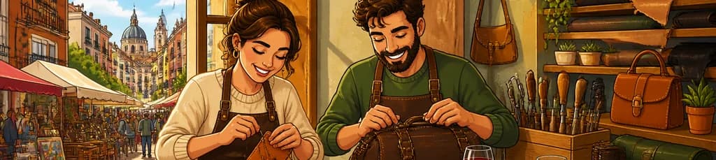 Crea tu propia pieza de artesanía en cuero en el Rastro de Madrid