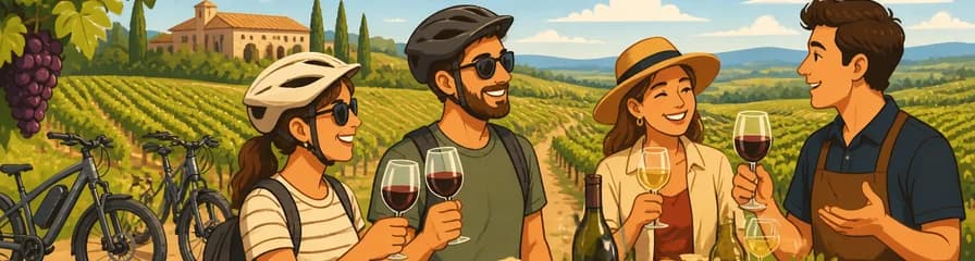 Experiencia en bicicleta eléctrica con cata de vinos y visita a viñedos