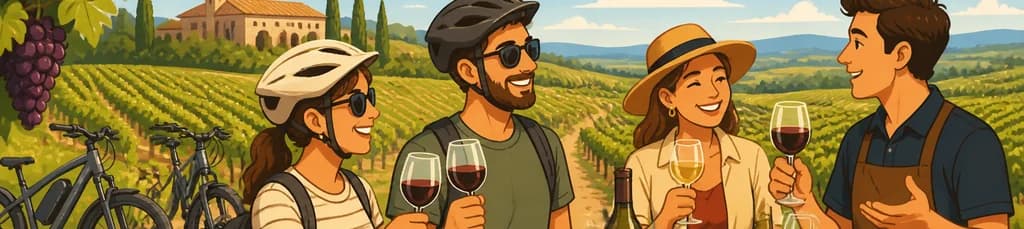 Experiencia en bicicleta eléctrica con cata de vinos y visita a viñedos