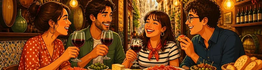 Experiencia de tapas y vino al mediodía en bodegas ocultas del casco antiguo de Barcelona