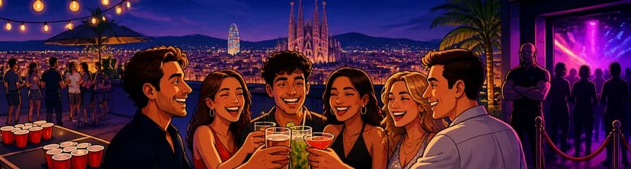 Recorrido de Bares y Fiesta en Azotea de Barcelona con Acceso VIP a Club
