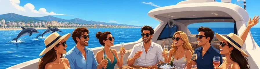 Disfruta de un alquiler privado de yate de 4 horas desde Fuengirola, con aperitivos y bebidas