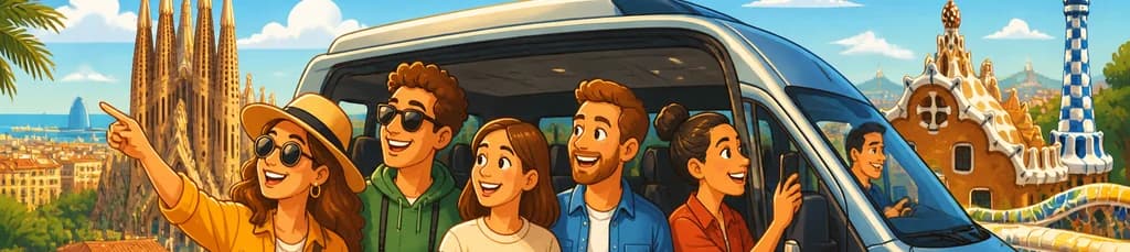 Descubre Barcelona a tu Ritmo: Tour Privado Autoguiado en Minibús para un Máximo de 15 Personas