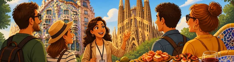 Barcelona: Lo más destacado de Gaudí y degustación de tapas gourmet en grupo pequeño