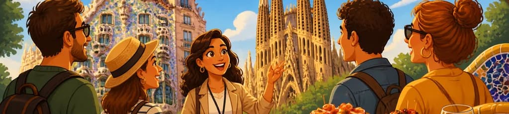 Barcelona: Lo más destacado de Gaudí y degustación de tapas gourmet en grupo pequeño