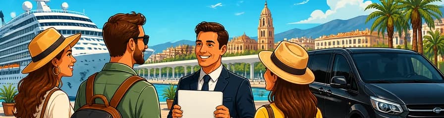 Servicio de traslado privado: del puerto de cruceros de Málaga al centro de la ciudad y la Costa del Sol