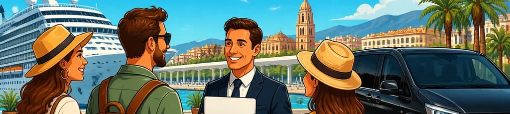 Servicio de traslado privado: del puerto de cruceros de Málaga al centro de la ciudad y la Costa del Sol