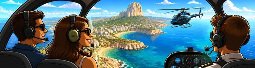 Travesía aérea en helicóptero por la Costa Blanca alicantina
