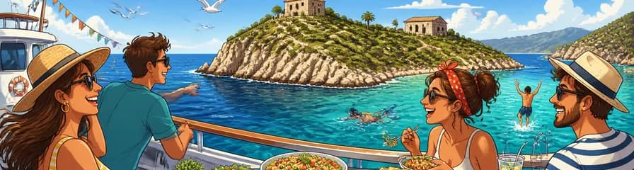 Travesía exclusiva en catamarán por Cala Mondragó al ocaso