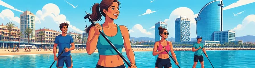 Experiencia de Paddle Surf Guiada en la Playa de la Barceloneta